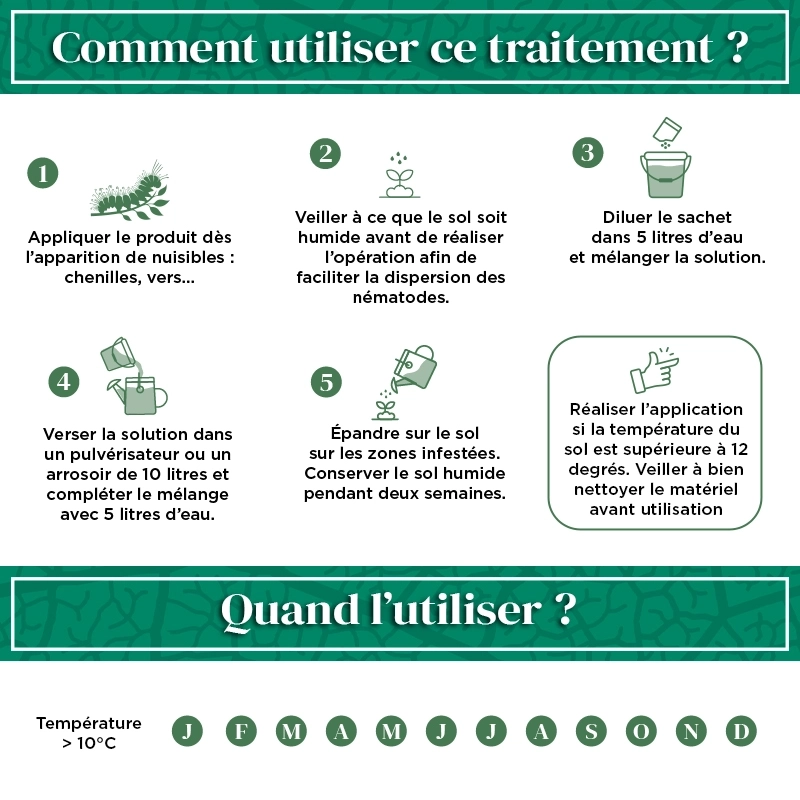 Nématodes pour mouches du terreau 5M